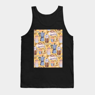 Coffee Love on Yellow Tank Top